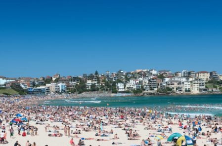 crowded beach