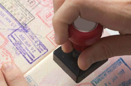 passport and stamp