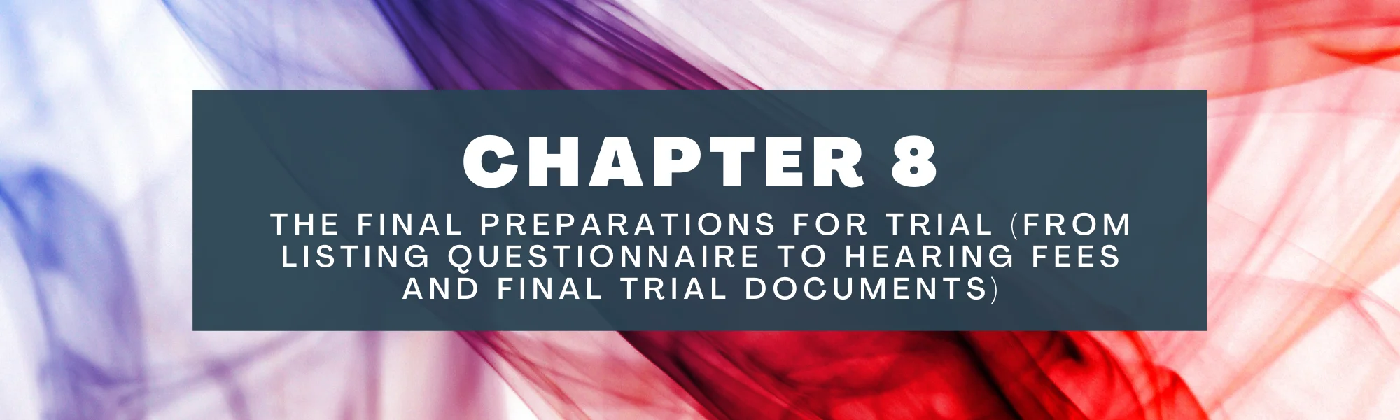 Final preparations for trial