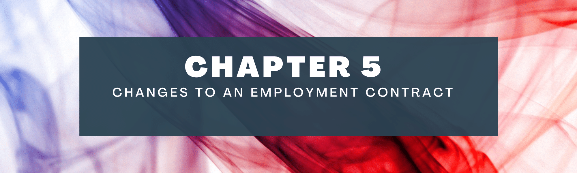Changes to an employment contract