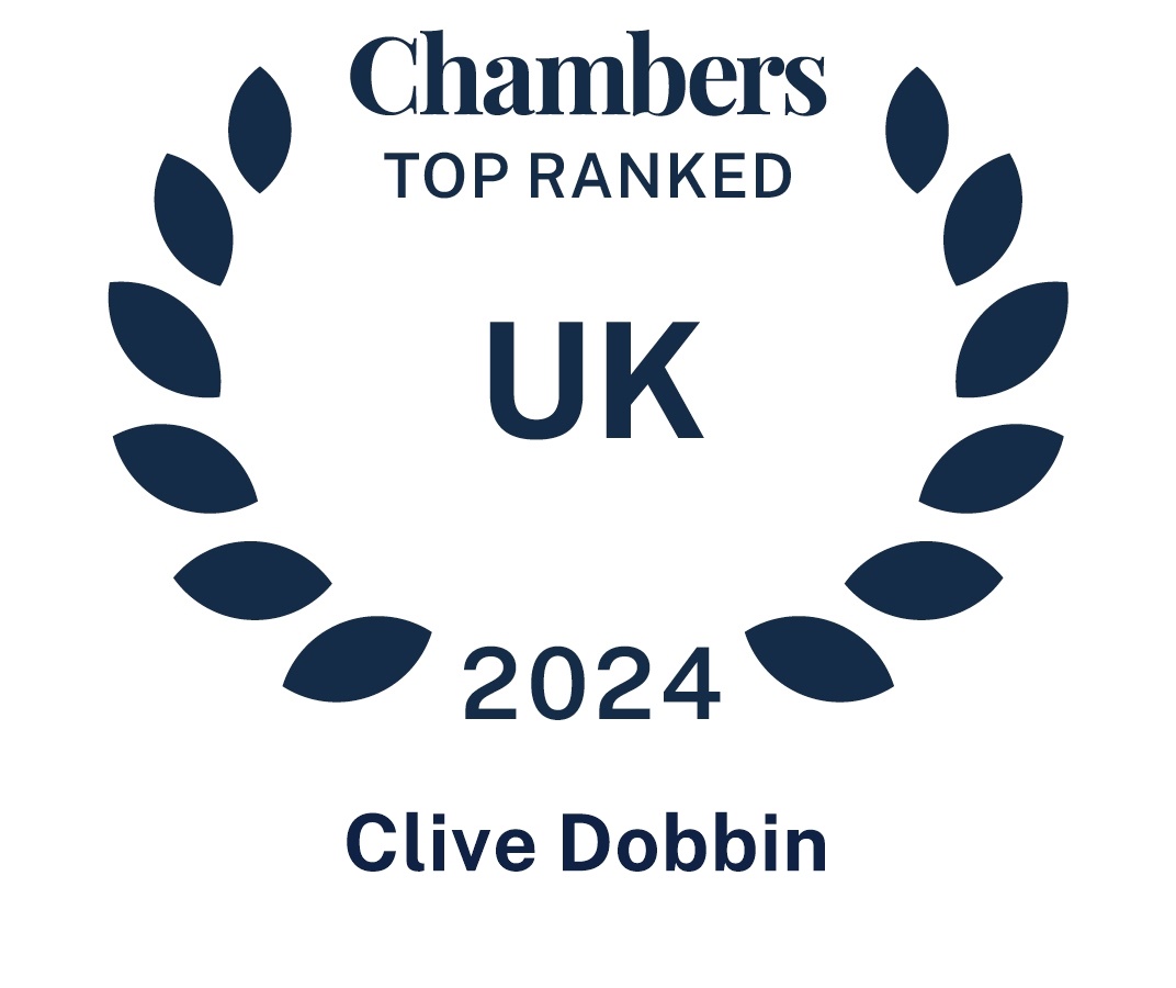 Chambers Top ranked logo Clive Dobbin 2024