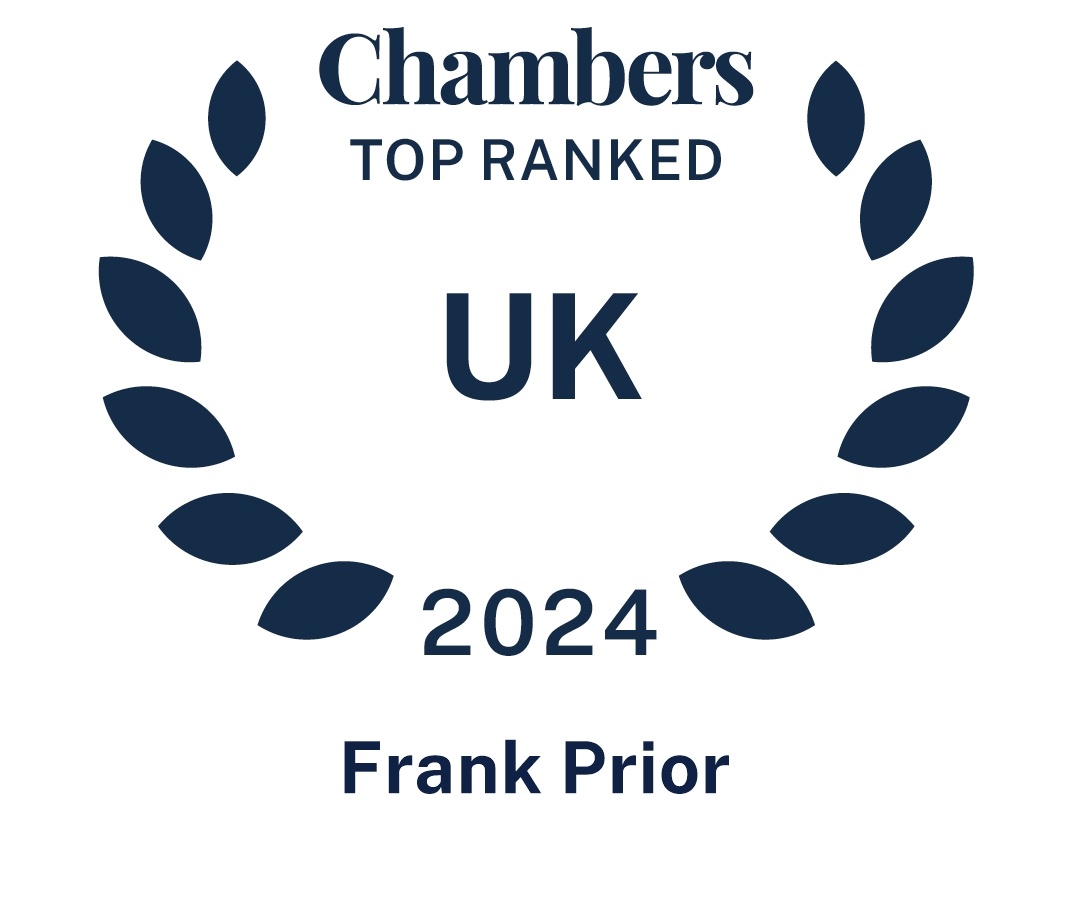 Chambers Top Ranked logo Frank Prior 2024
